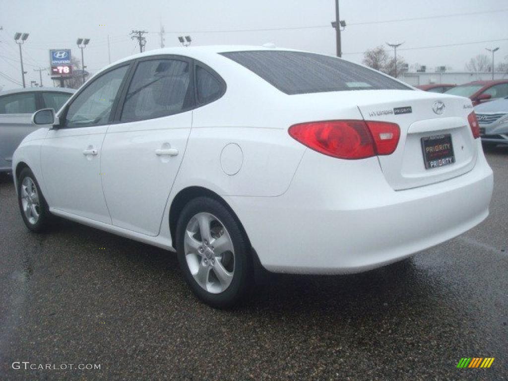 2007 Elantra SE Sedan - Captiva White / Beige photo #4