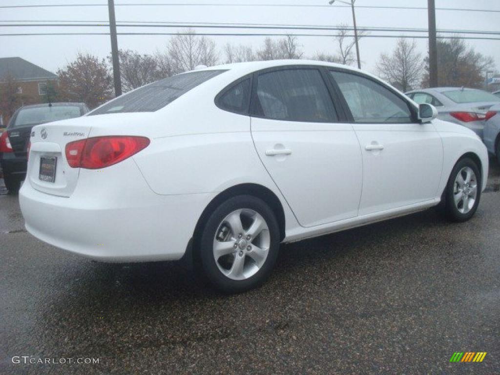 2007 Elantra SE Sedan - Captiva White / Beige photo #6