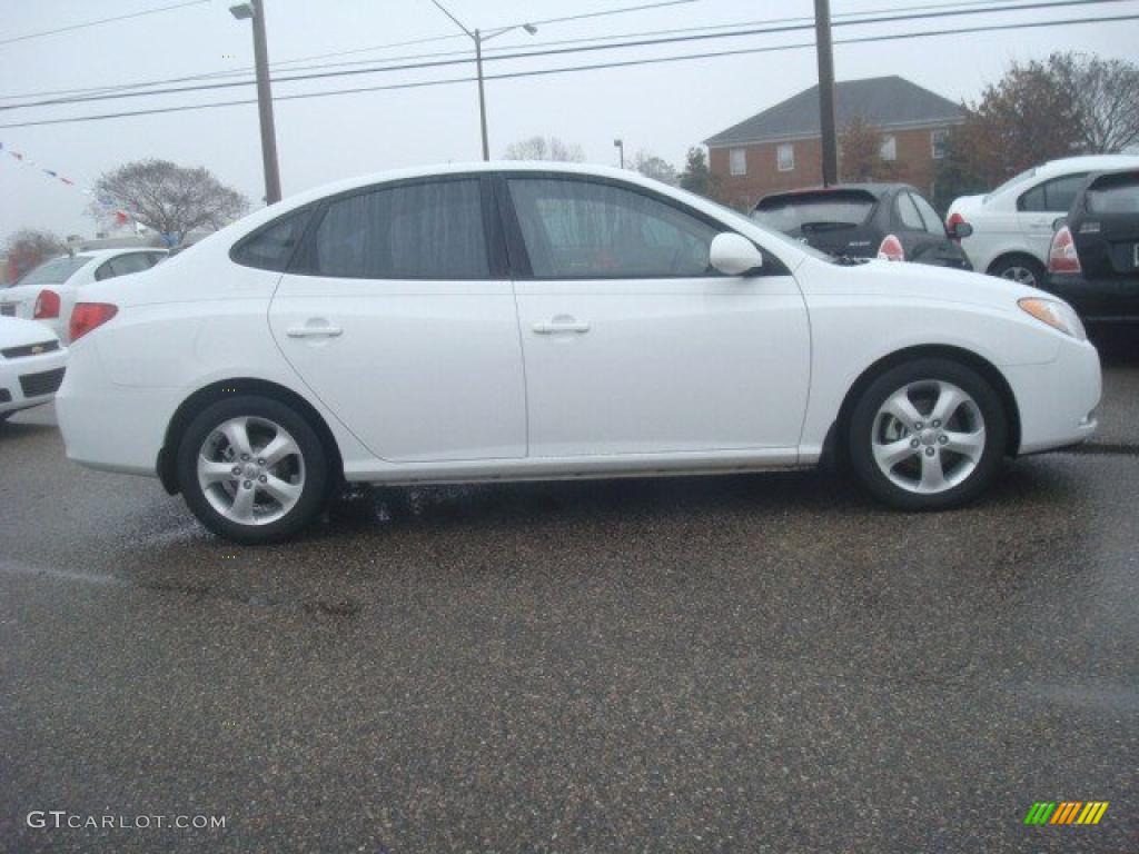 2007 Elantra SE Sedan - Captiva White / Beige photo #7