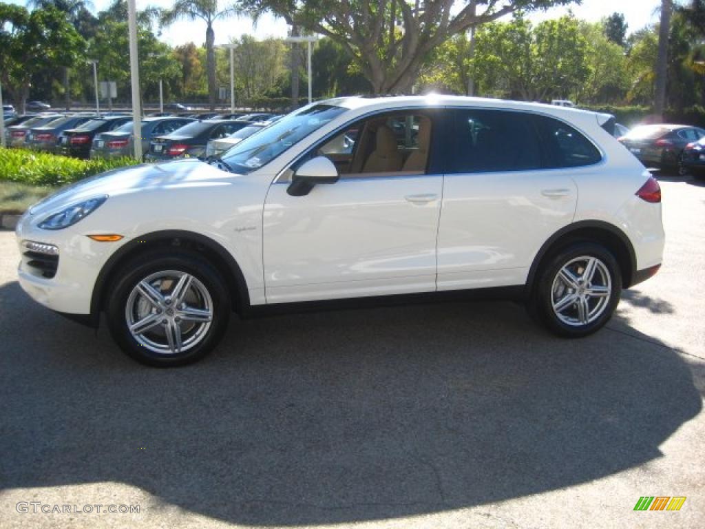 2011 Cayenne S Hybrid - Sand White / Luxor Beige photo #2