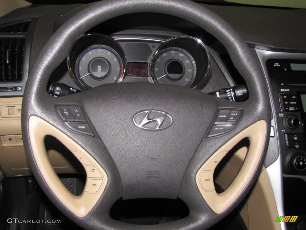 2011 Hyundai Sonata GLS Camel Steering Wheel Photo #44311199