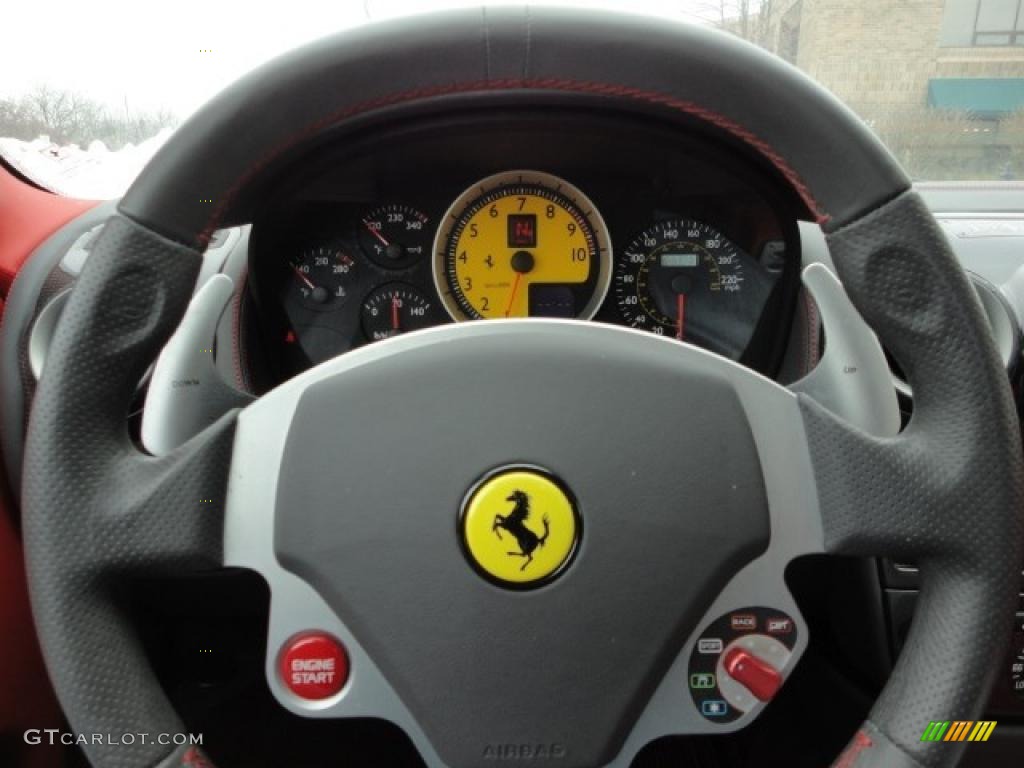 2008 Ferrari F430 Spider F1 Red Steering Wheel Photo #44317769