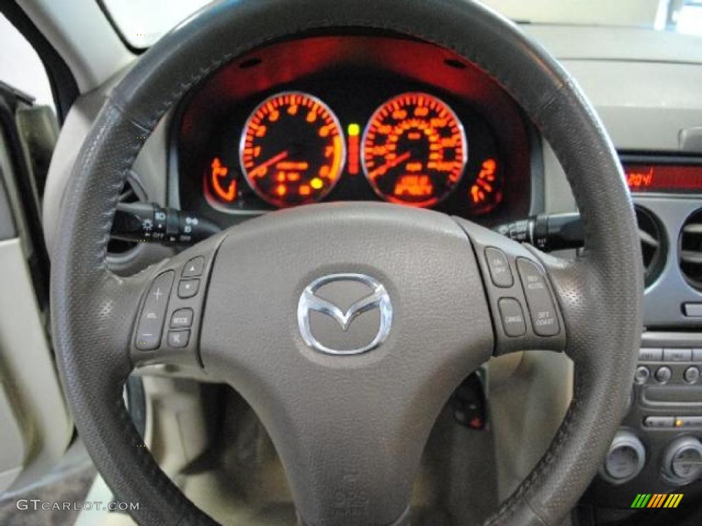 2004 MAZDA6 s Sedan - Pebble Ash Metallic / Beige photo #23