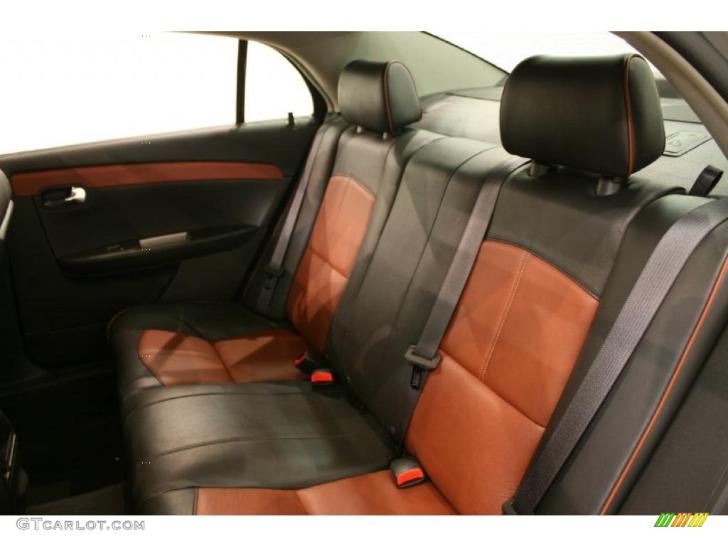 Ebony/Brick Interior 2009 Chevrolet Malibu LTZ Sedan Photo #44320165