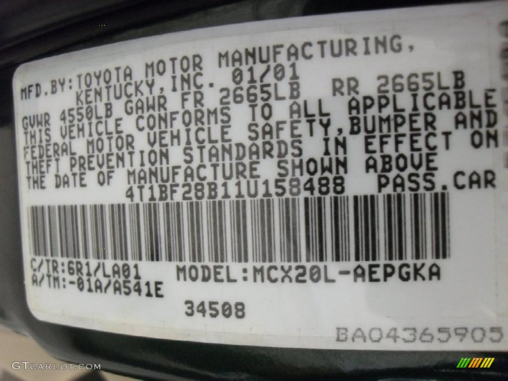 2001 Avalon XLS - Woodland Green Pearl / Taupe photo #7