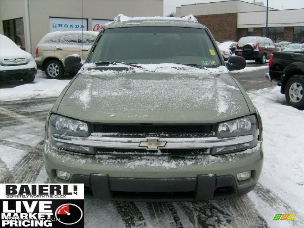 2003 TrailBlazer EXT LS 4x4 - Silver Green Metallic / Gray photo #2