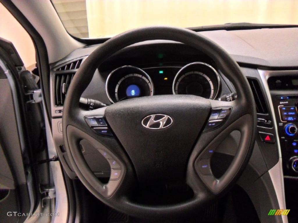 2011 Hyundai Sonata GLS Gray Steering Wheel Photo #44326457