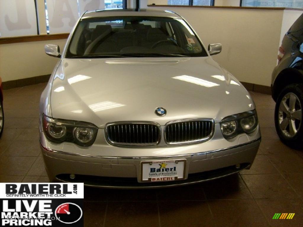 2003 7 Series 745Li Sedan - Titanium Silver Metallic / Basalt Grey/Flannel Grey photo #2