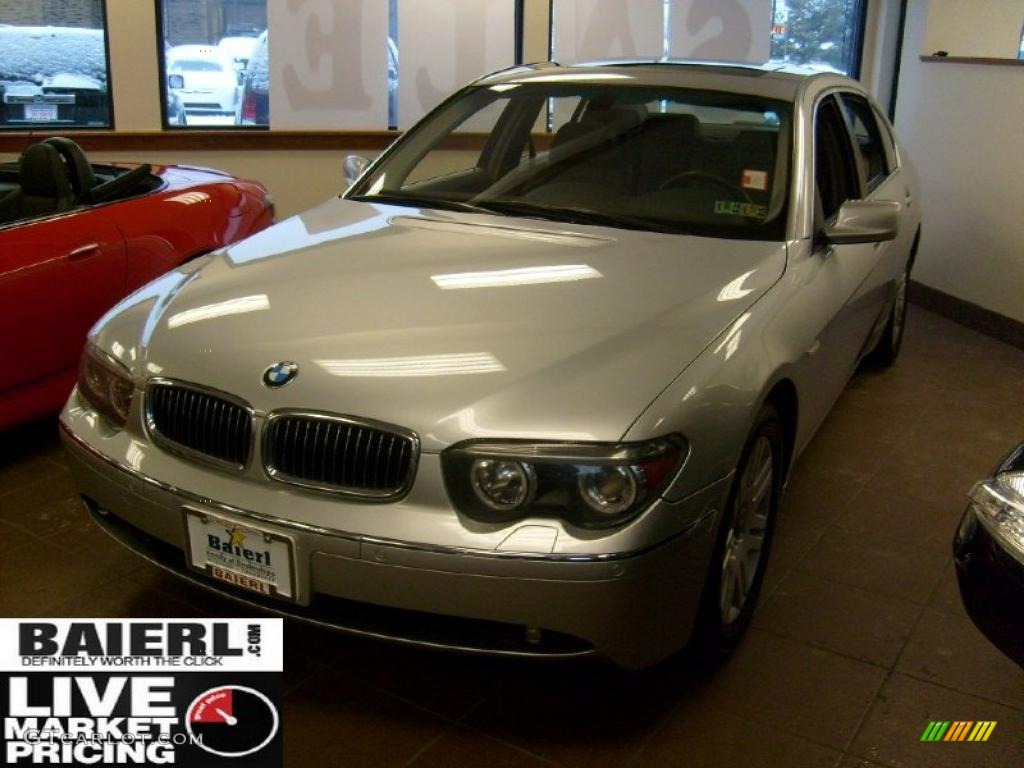 2003 7 Series 745Li Sedan - Titanium Silver Metallic / Basalt Grey/Flannel Grey photo #3