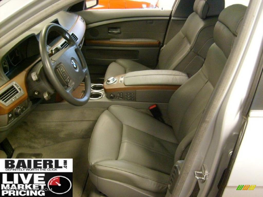 2003 7 Series 745Li Sedan - Titanium Silver Metallic / Basalt Grey/Flannel Grey photo #5