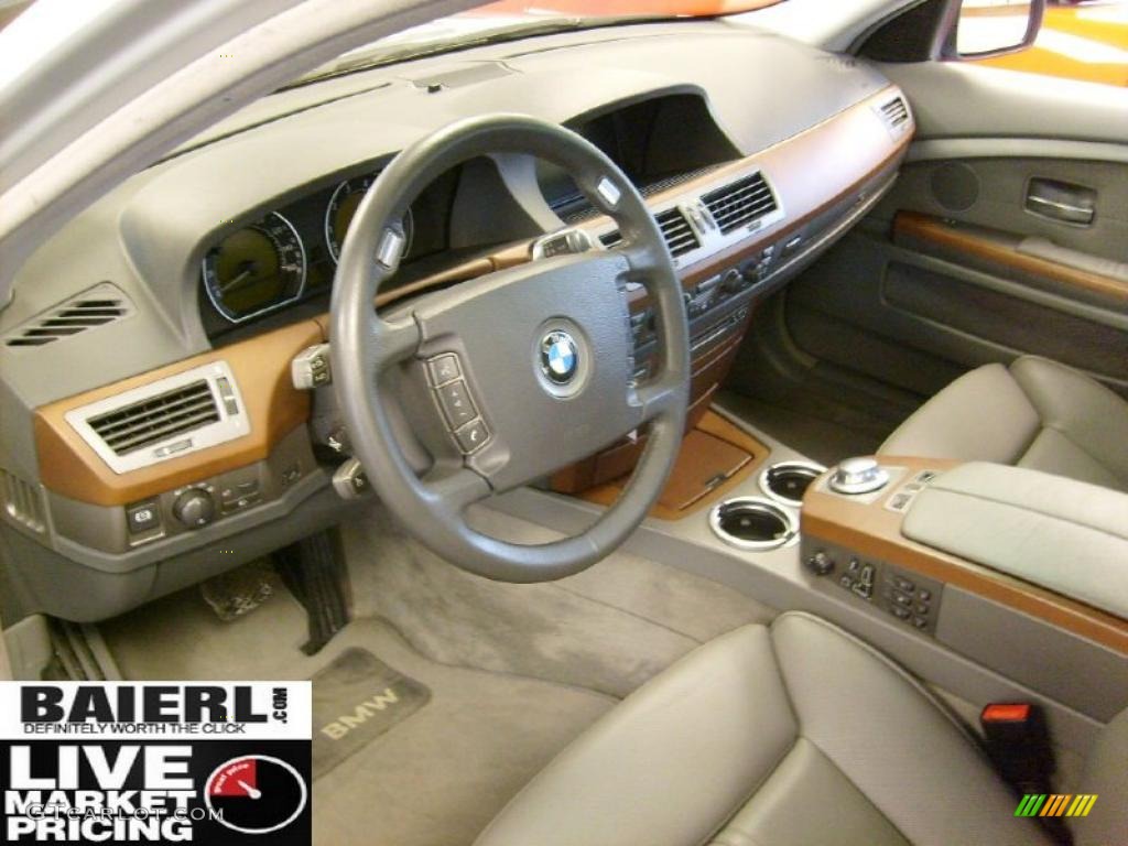 2003 7 Series 745Li Sedan - Titanium Silver Metallic / Basalt Grey/Flannel Grey photo #6