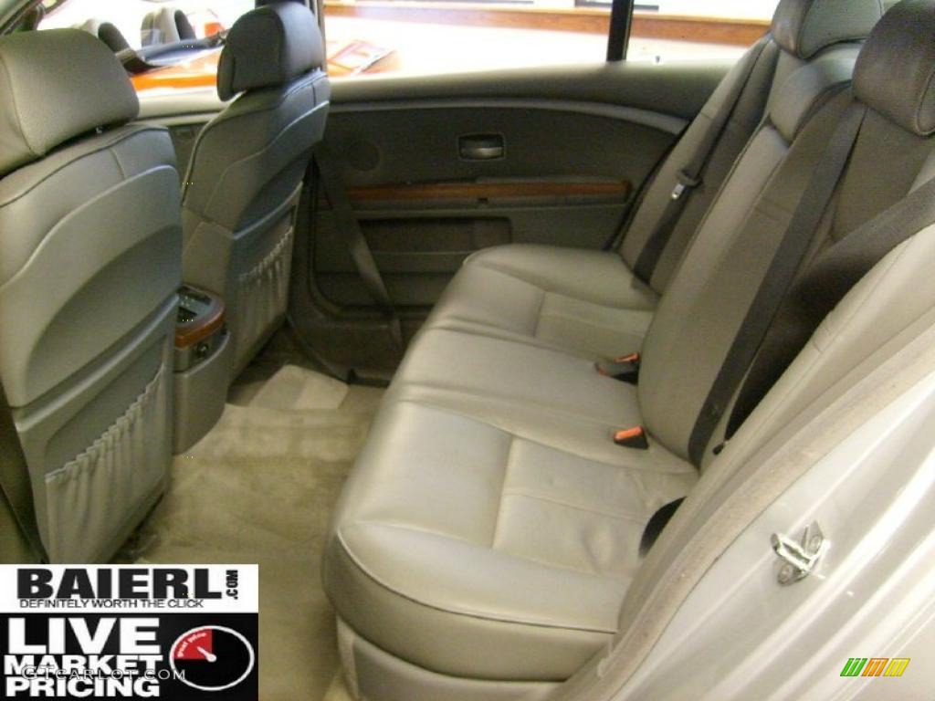 2003 7 Series 745Li Sedan - Titanium Silver Metallic / Basalt Grey/Flannel Grey photo #9