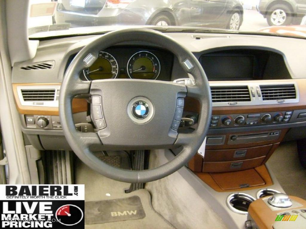 2003 7 Series 745Li Sedan - Titanium Silver Metallic / Basalt Grey/Flannel Grey photo #10