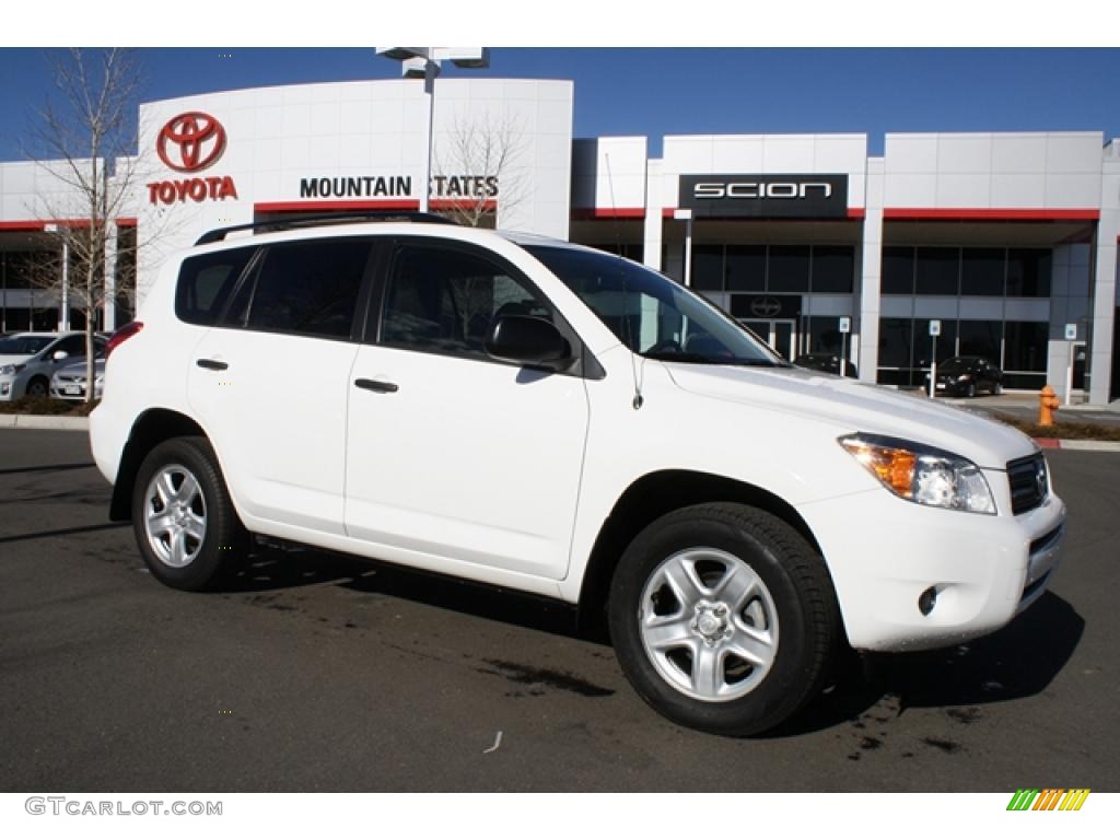 2007 RAV4 4WD - Super White / Ash Gray photo #1