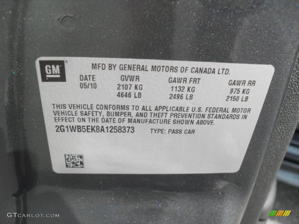 2010 Impala LT - Cyber Gray Metallic / Ebony photo #6