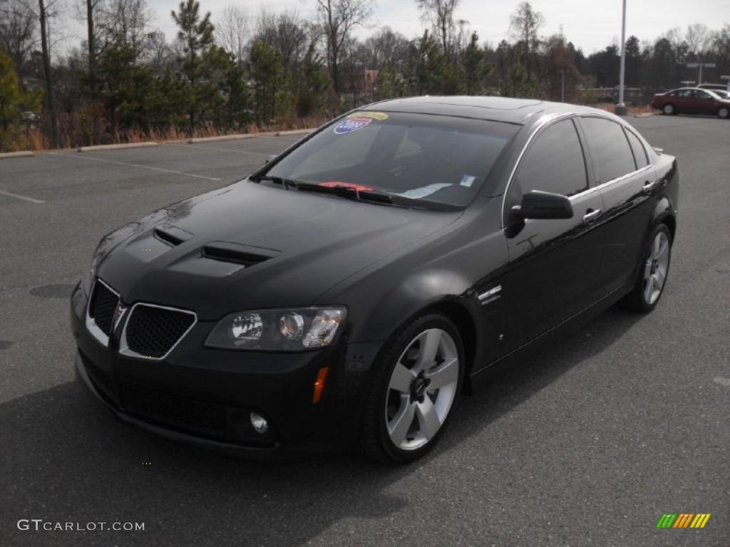 2009 G8 GT - Panther Black / Onyx/Red photo #1