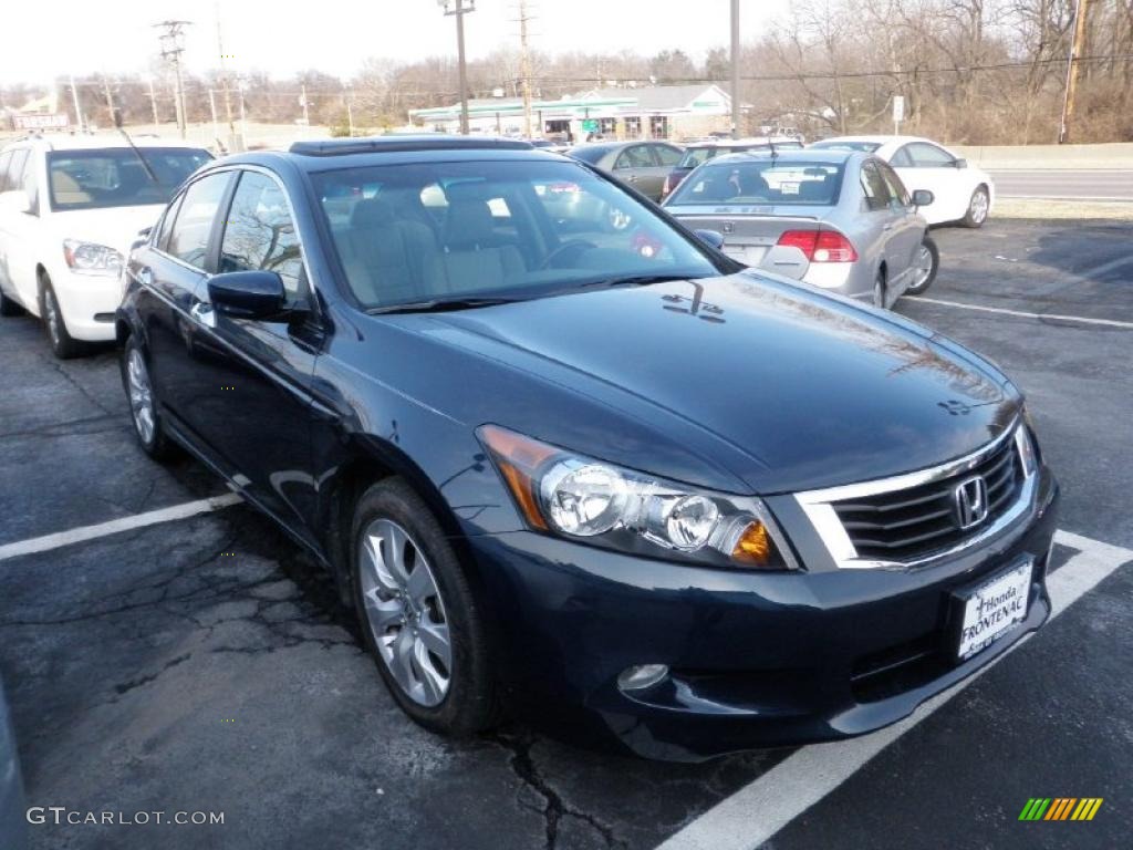 2010 Accord EX-L V6 Sedan - Bali Blue Pearl / Ivory photo #1