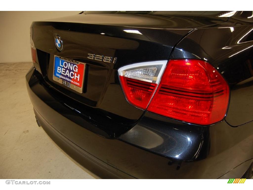 2007 3 Series 328i Sedan - Black Sapphire Metallic / Black photo #8