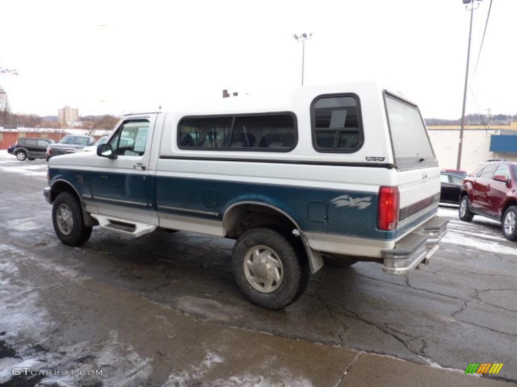 1996 F250 XLT Regular Cab 4x4 - Oxford White / Grey photo #7