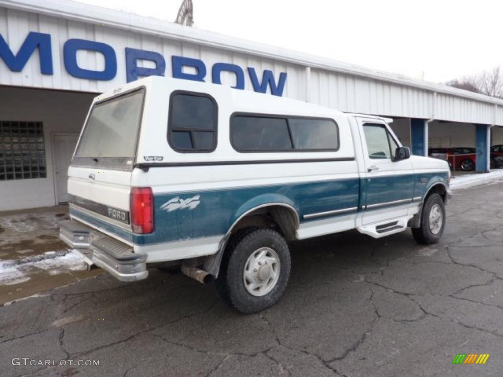 1996 F250 XLT Regular Cab 4x4 - Oxford White / Grey photo #10