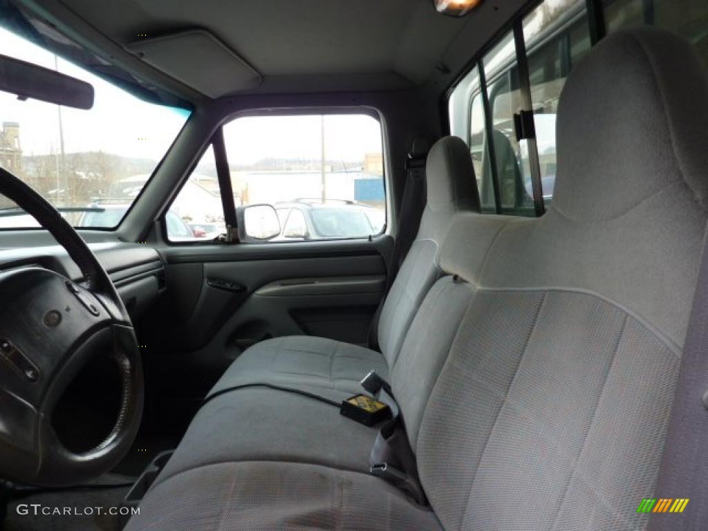Grey Interior 1996 Ford F250 XLT Regular Cab 4x4 Photo #44337710