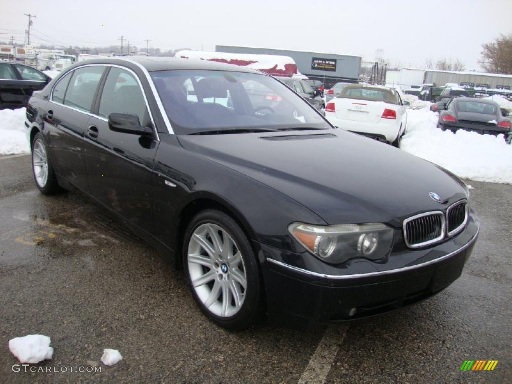 2002 7 Series 745Li Sedan - Jet Black / Black photo #4