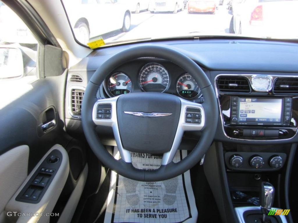 2011 Chrysler 200 Touring Black/Light Frost Beige Dashboard Photo #44354542