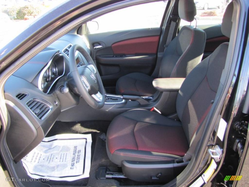 Black/Red Interior 2011 Dodge Avenger Mainstreet Photo #44357254