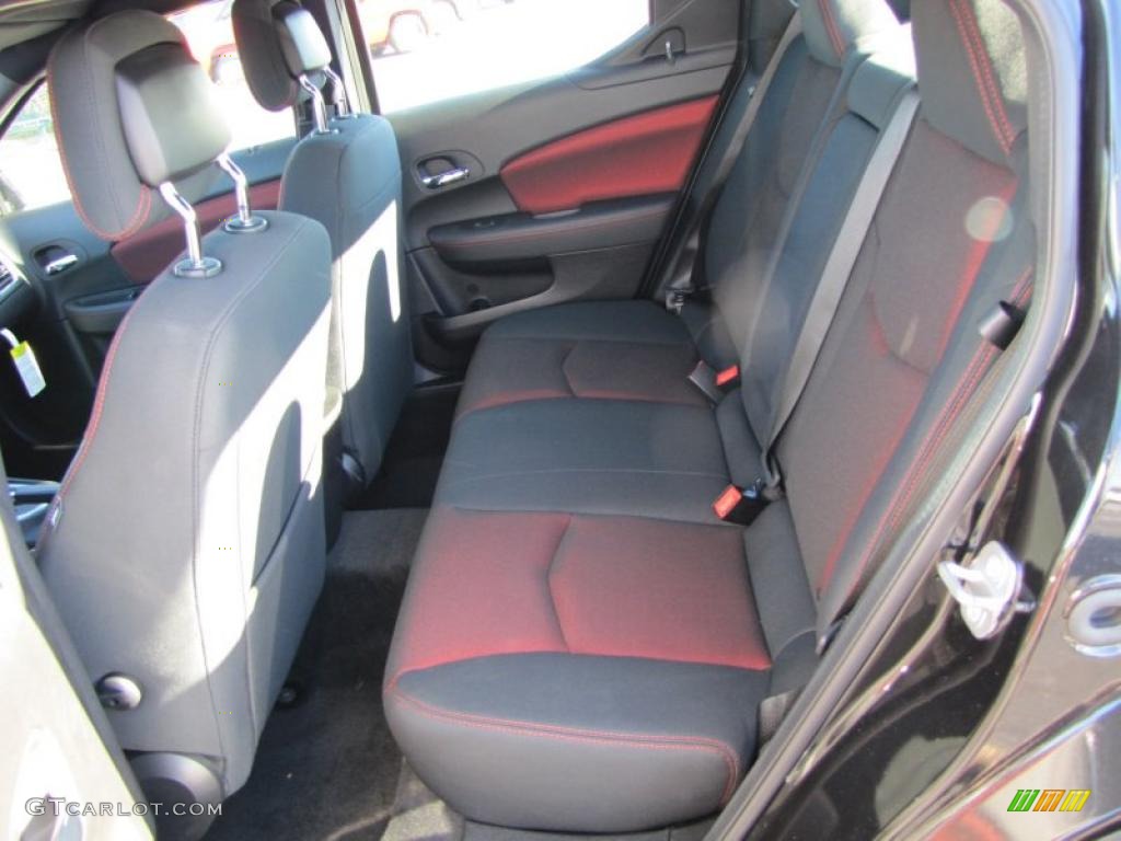 Black/Red Interior 2011 Dodge Avenger Mainstreet Photo #44357270