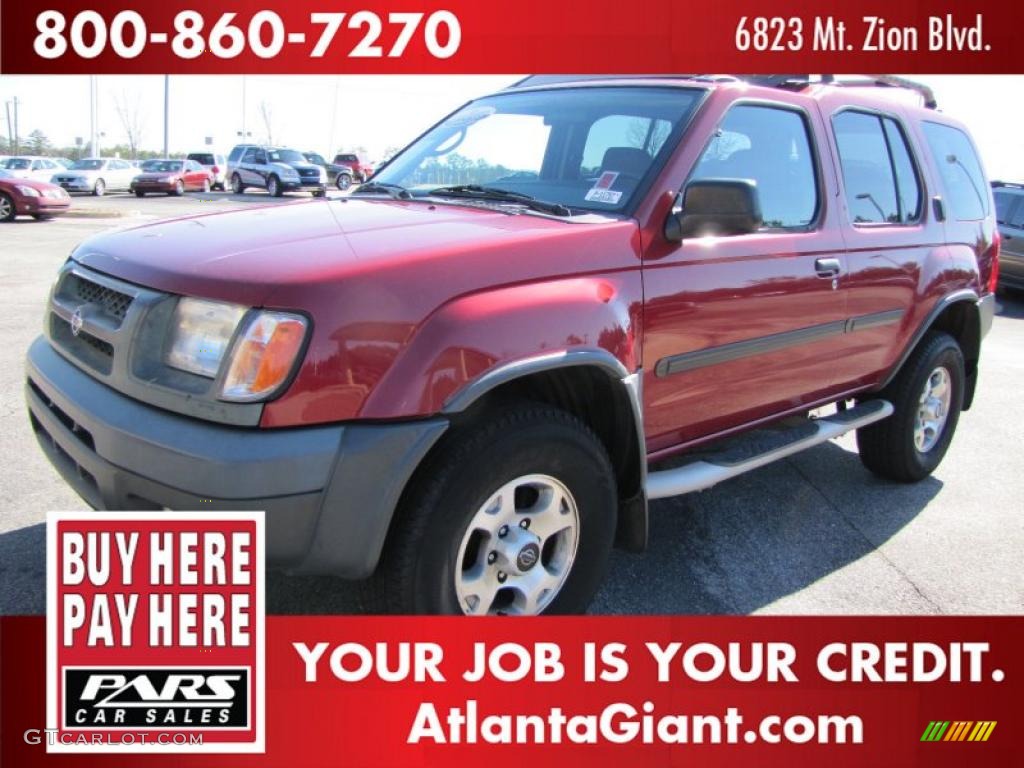 2001 Xterra SE V6 - Salsa Red Metallic / Dusk Gray photo #1