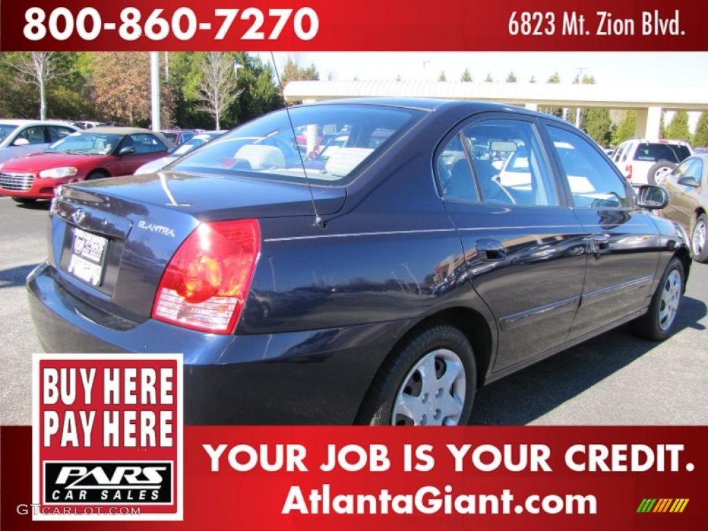 2004 Elantra GLS Sedan - Moonlit Blue / Gray photo #3