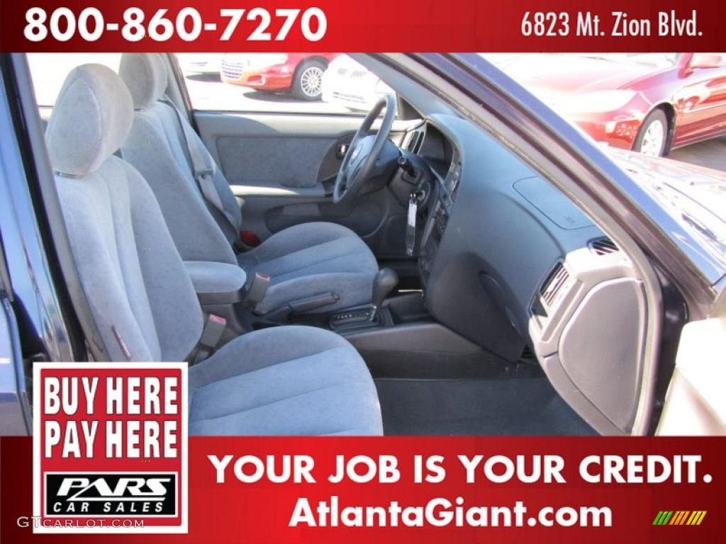 2004 Elantra GLS Sedan - Moonlit Blue / Gray photo #8