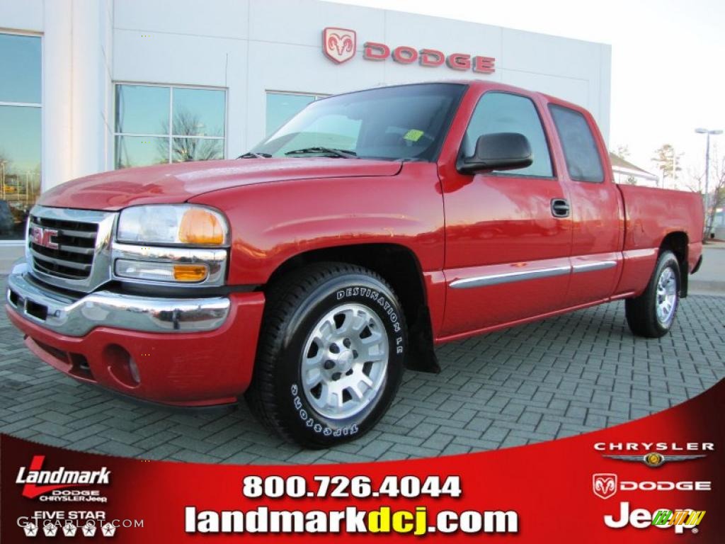 2006 Sierra 1500 SL Extended Cab - Fire Red / Dark Pewter photo #1