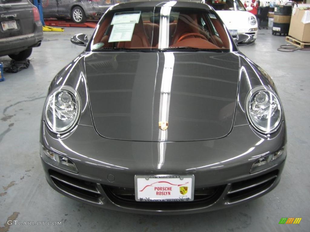 2007 911 Carrera 4S Coupe - Slate Grey Metallic / Terracotta photo #2