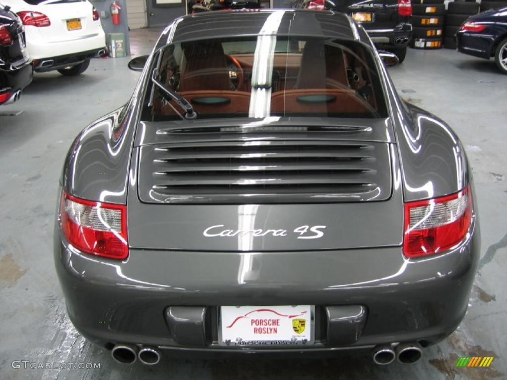 2007 911 Carrera 4S Coupe - Slate Grey Metallic / Terracotta photo #5