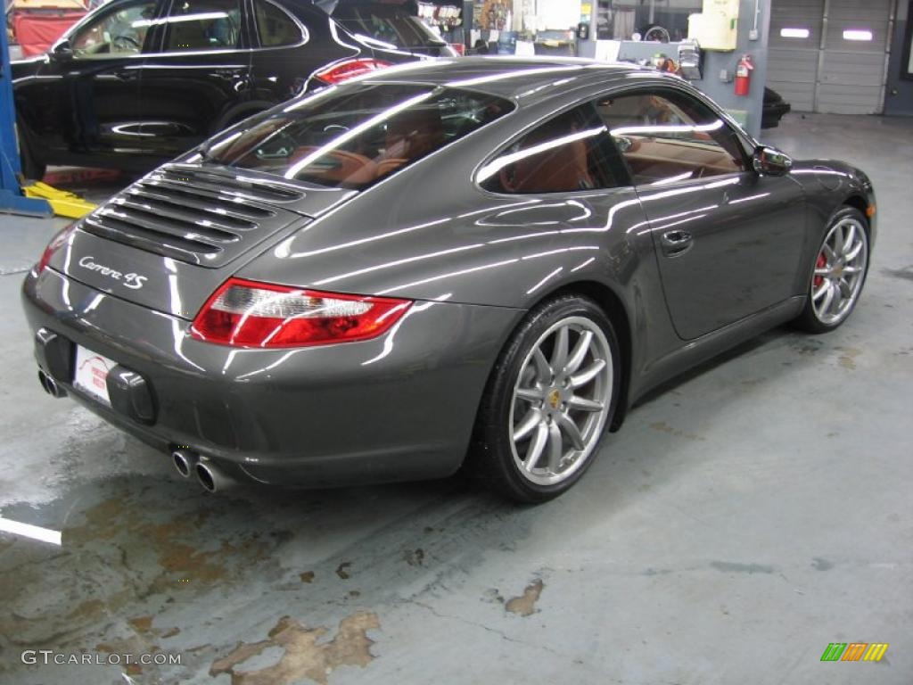 2007 911 Carrera 4S Coupe - Slate Grey Metallic / Terracotta photo #6
