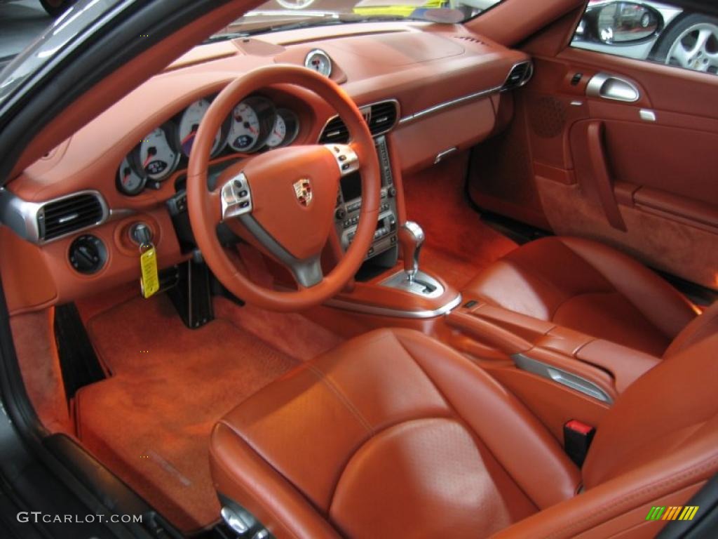 2007 911 Carrera 4S Coupe - Slate Grey Metallic / Terracotta photo #10