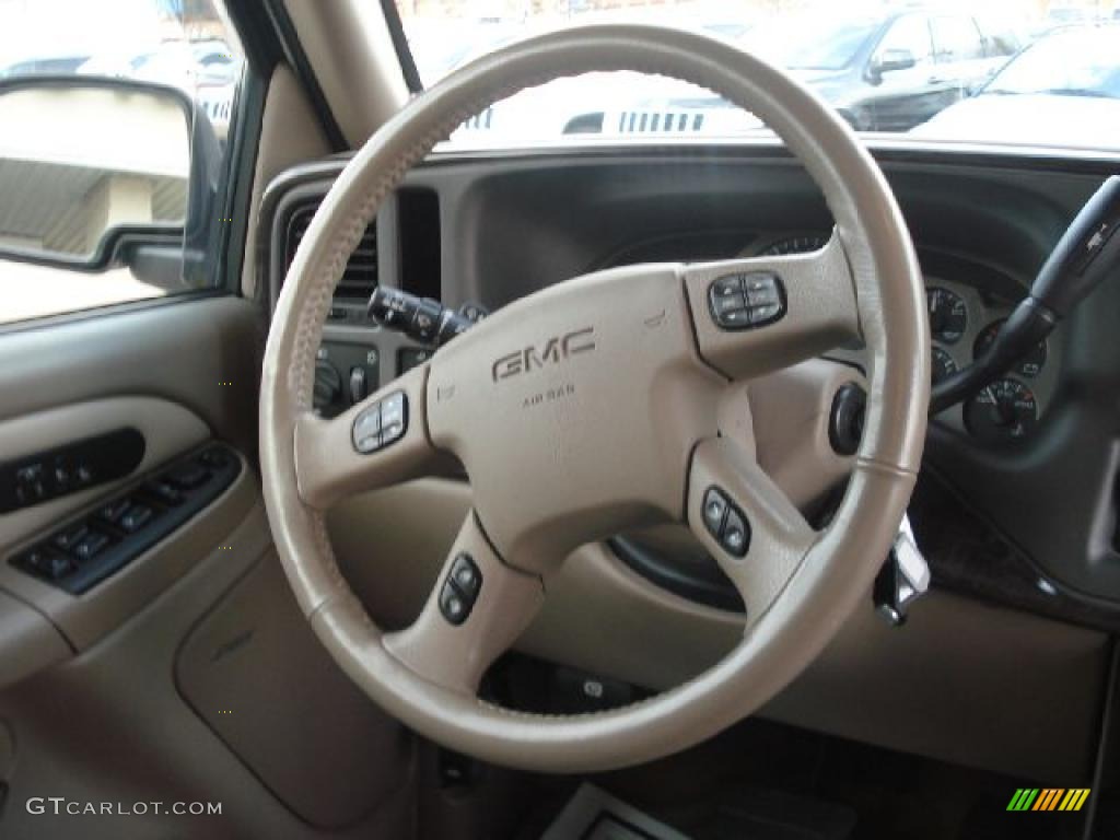 2006 GMC Sierra 1500 Denali Crew Cab 4WD Sandstone leather Steering Wheel Photo #44384655