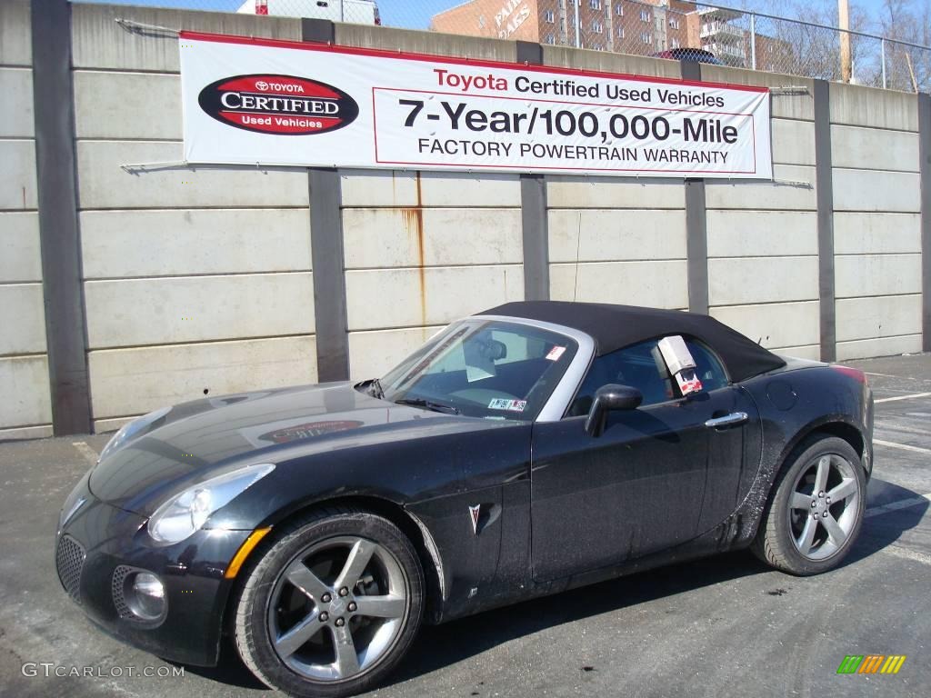 2007 Solstice GXP Roadster - Mysterious Black / Ebony photo #1