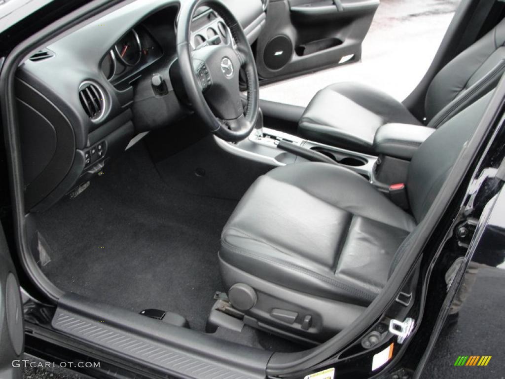 Black Interior 2008 Mazda MAZDA6 s Grand Touring Sedan Photo #44390018