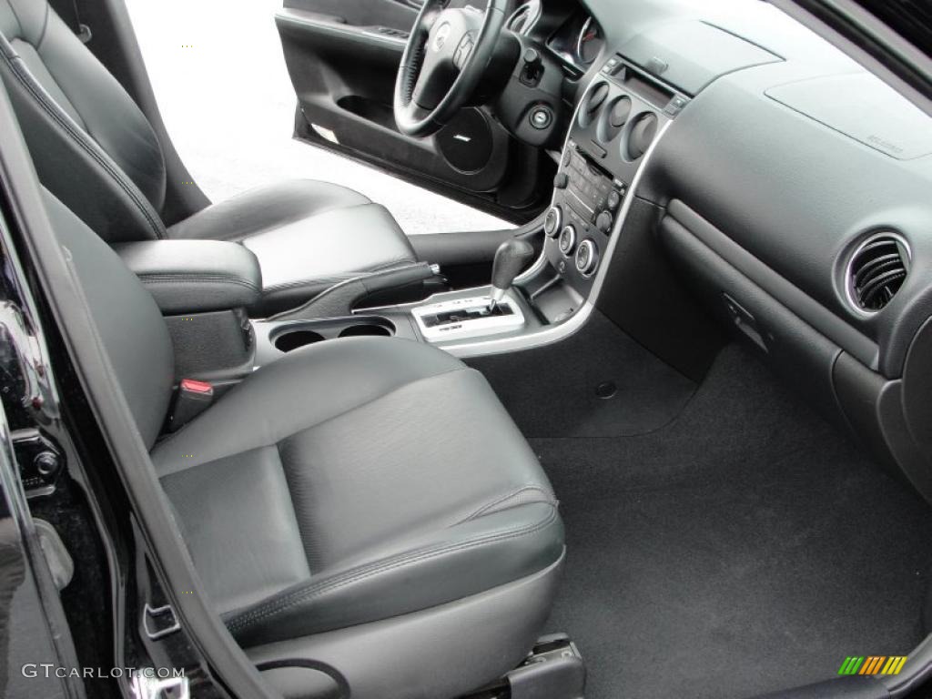 Black Interior 2008 Mazda MAZDA6 s Grand Touring Sedan Photo #44390026