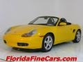 2002 Speed Yellow Porsche Boxster   photo #1
