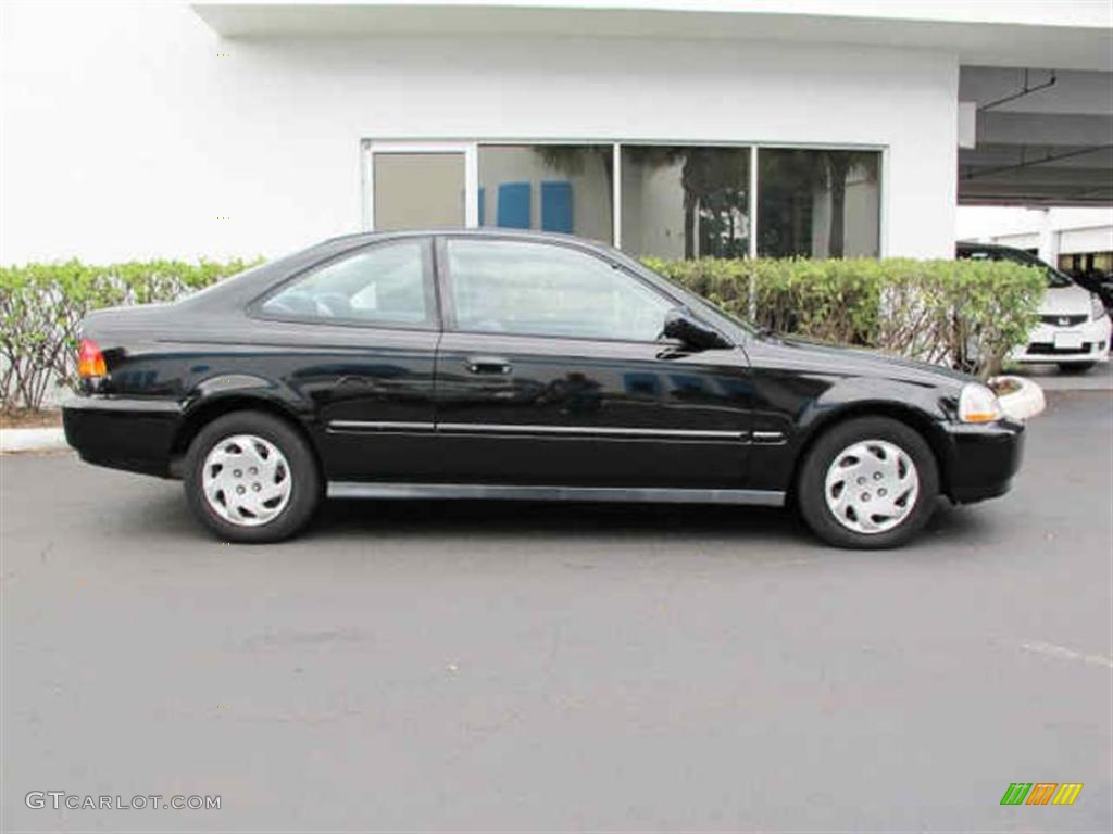 Black Pearl Metallic 1997 Honda Civic EX Coupe Exterior Photo #44412254