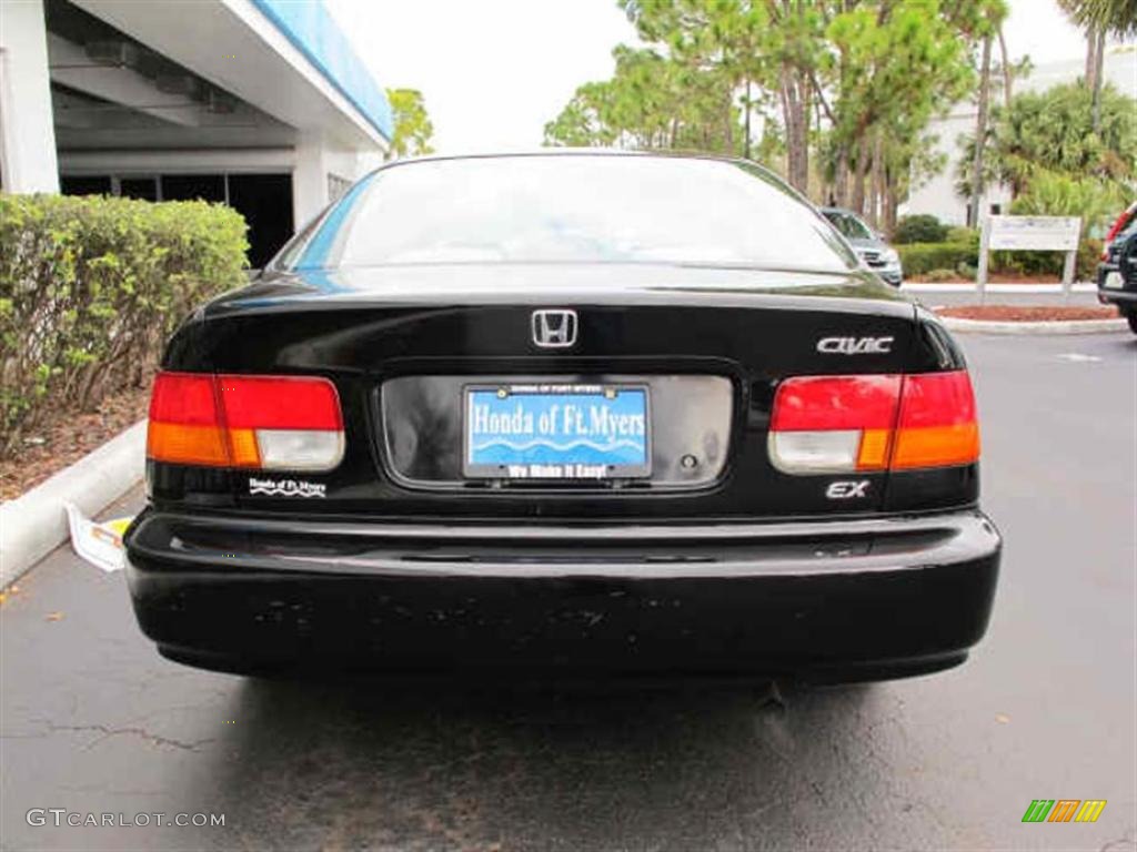 1997 Civic EX Coupe - Black Pearl Metallic / Gray photo #4