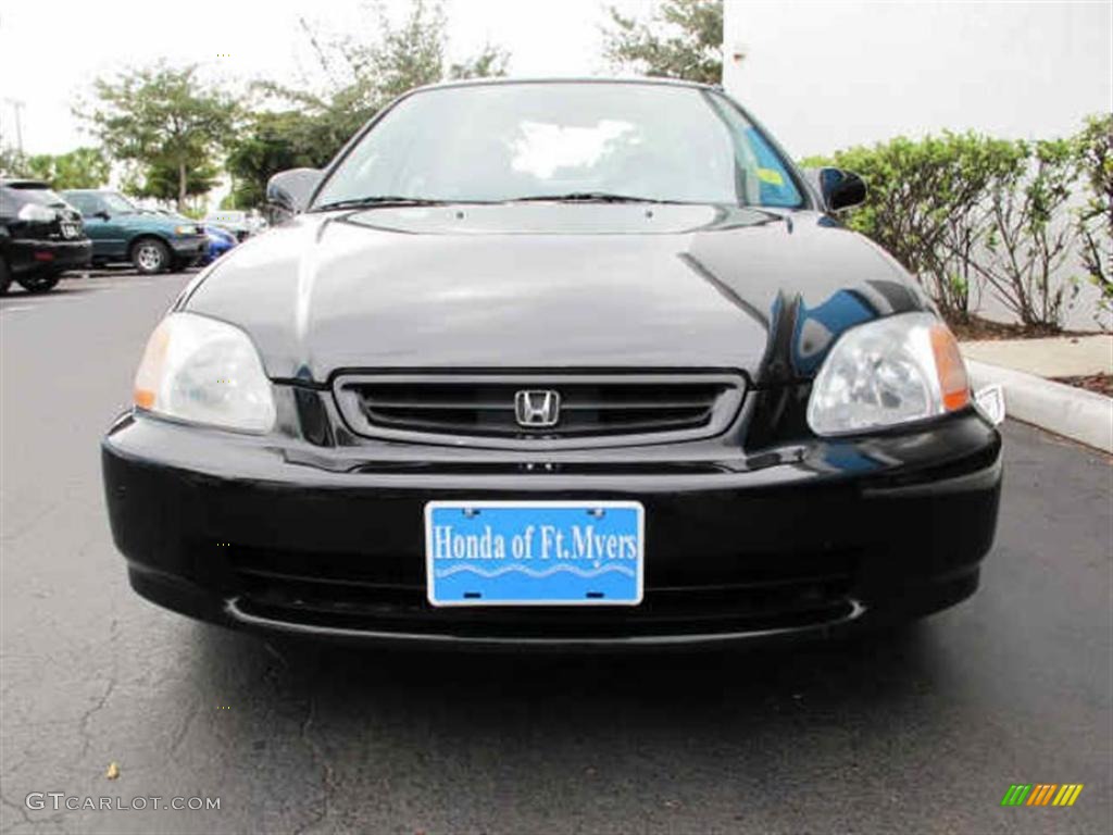 1997 Civic EX Coupe - Black Pearl Metallic / Gray photo #7