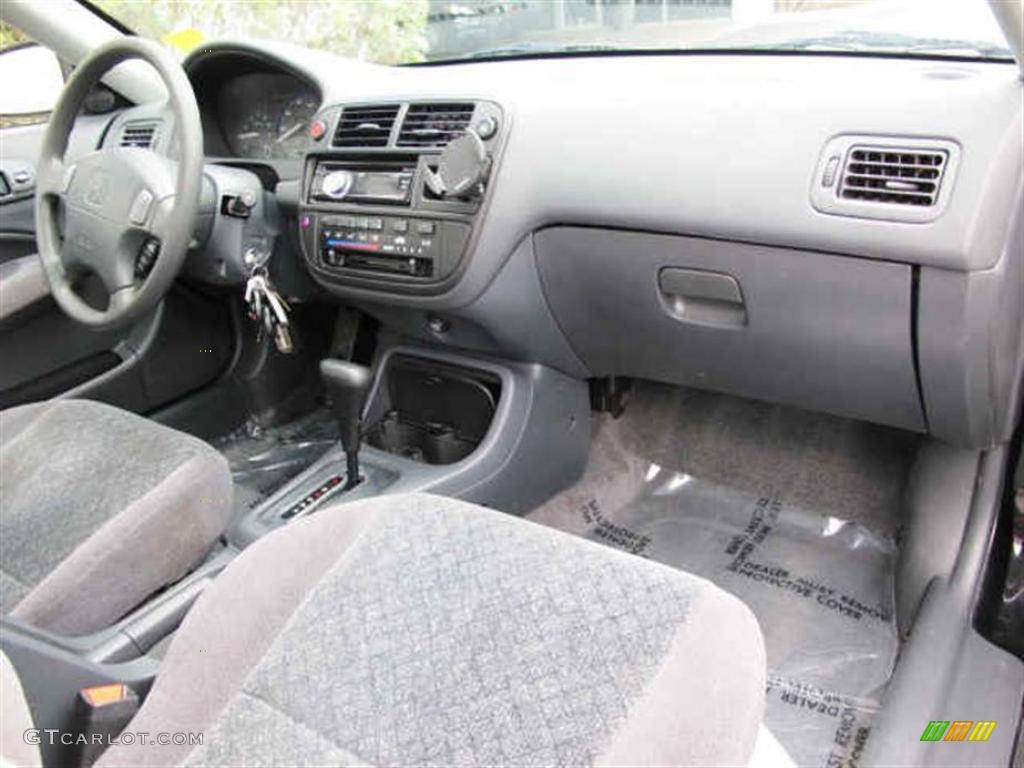 1997 Civic EX Coupe - Black Pearl Metallic / Gray photo #11