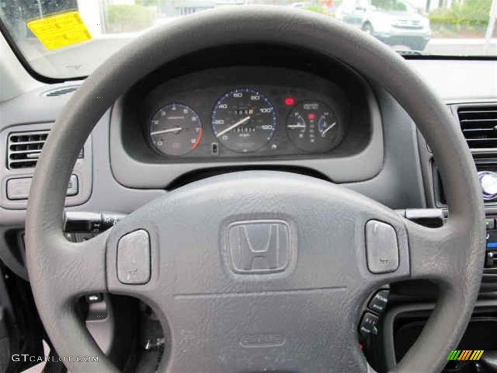 1997 Civic EX Coupe - Black Pearl Metallic / Gray photo #17