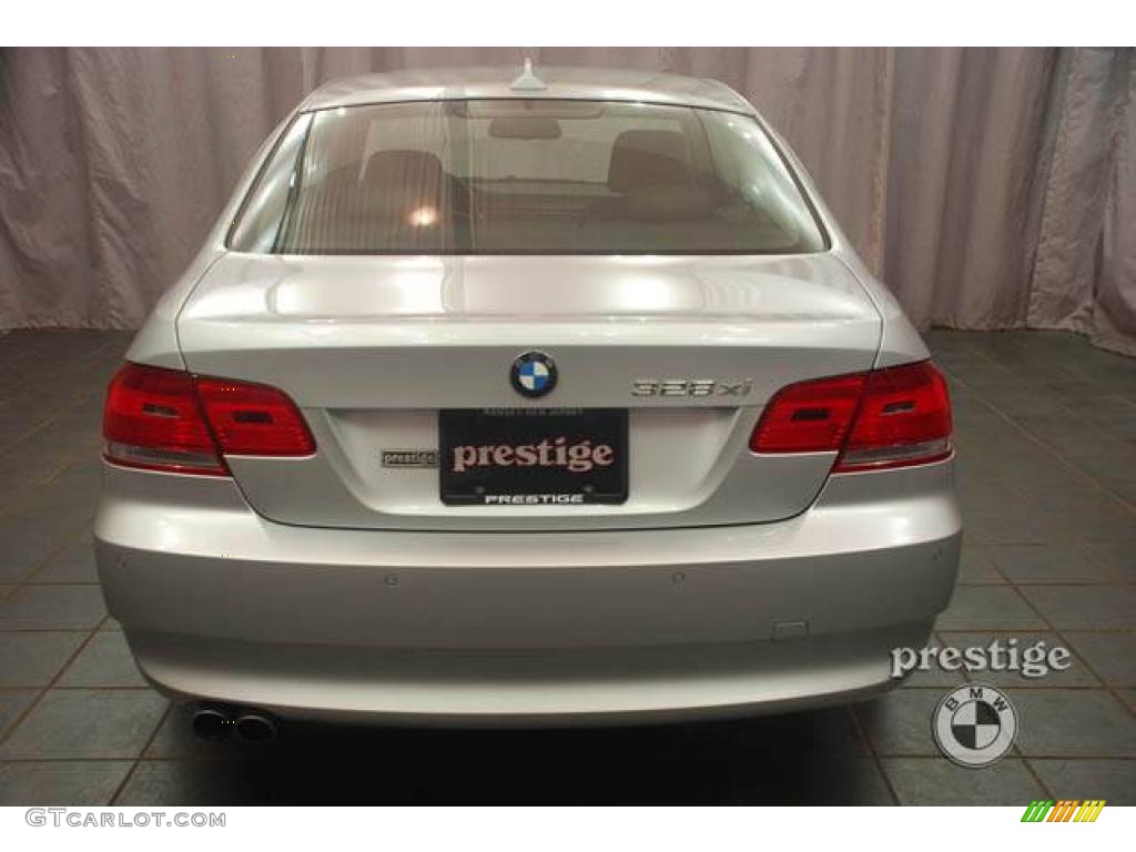 2008 3 Series 328xi Coupe - Titanium Silver Metallic / Black photo #2