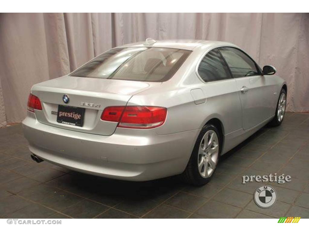 2008 3 Series 328xi Coupe - Titanium Silver Metallic / Black photo #5