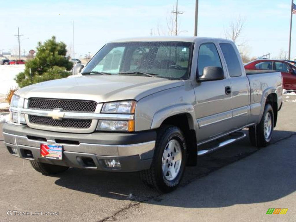 2005 Silverado 1500 Z71 Extended Cab 4x4 - Silver Birch Metallic / Dark Charcoal photo #1